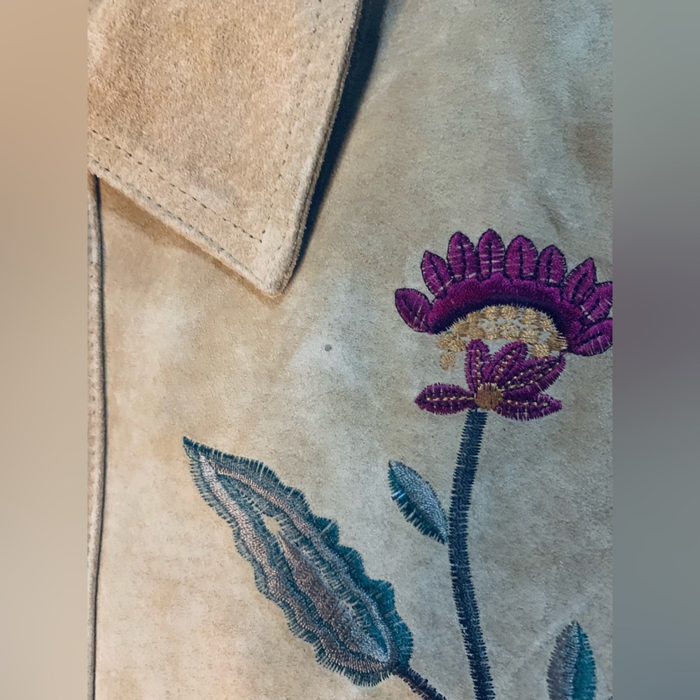 Brandon Thomas Tan Floral Embroidered Jacket - Picture 2 of 6